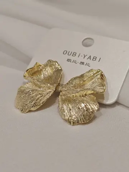 Серьги Oubi Yabi «Лепестки» Gold 14K