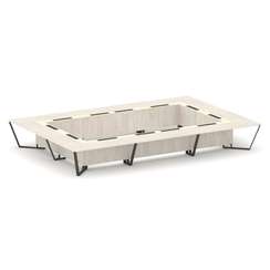 Steel Meet Стол переговорный прямоугольный KM-PR.B.SP-26K2 Денвер Светлый/Ваниль Глянец/Металл Антра