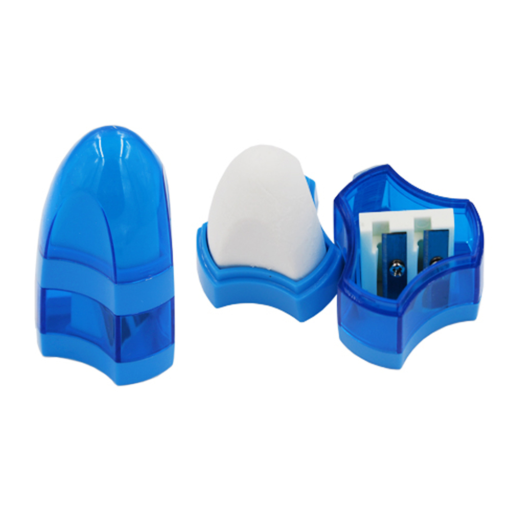 Точилка с ластиком Basir, двойная, с контейнером, серия "Космос", 7.5 см