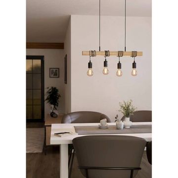 Подвесной светильник 4*E27 32916 черный/коричневый TOWNSHEND Eglo