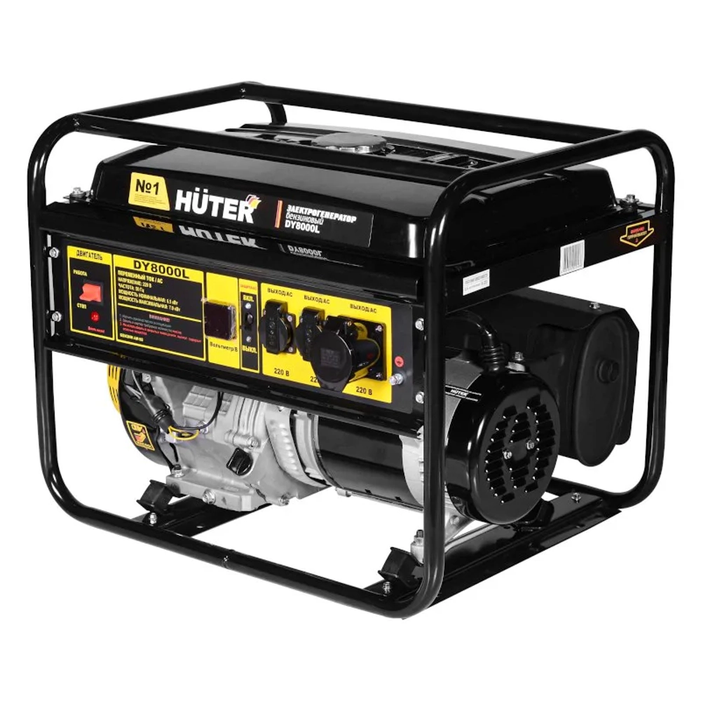 HUTER DY8000L бензиновый генератор 64/1/33