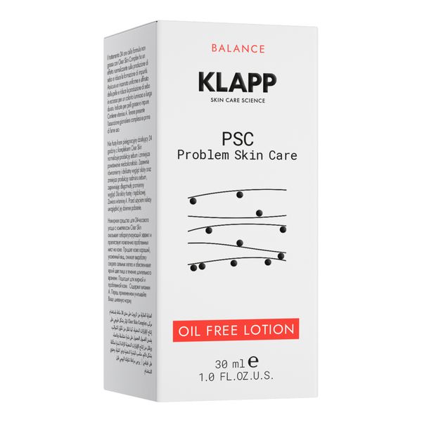 Нормализующий крем Oil Free Lotion Problem Skin Care PSC, Klapp, 30мл