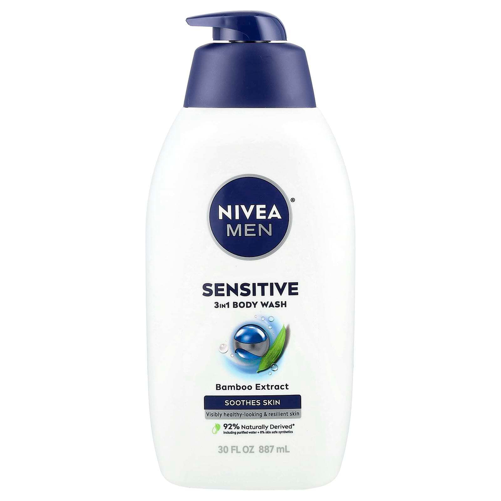 Nivea, Гель для душа для чувствительной кожи с экстрактом бамбука, 887 мл (30 жидк. унц.)