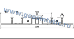Гидрошпонка АКВАСТОП ДОМ-320/50-4/30 (ТЭП/ТПО) Гидроизоляционная шпонка деформационная опалубочная для ТЭП/ТПО мембран ТУ 5772-001-58093526-11, м.п.