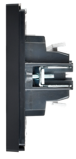 FORTE&PIANO Выключатель 1-клавишный самовозвратный 10А FP110 черный IEK