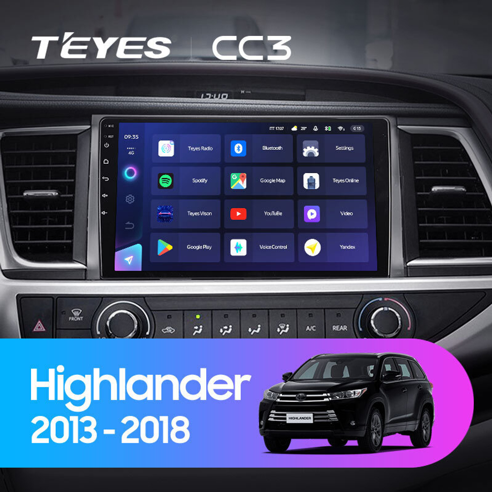 Teyes CC3 10" для Toyota Highlander 2013-2018