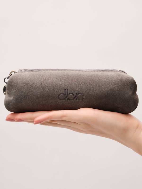 Замшевая косметичка DBR 15-11 серый замок
