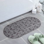 Коврик для ванной 64*33см "Галька" серый