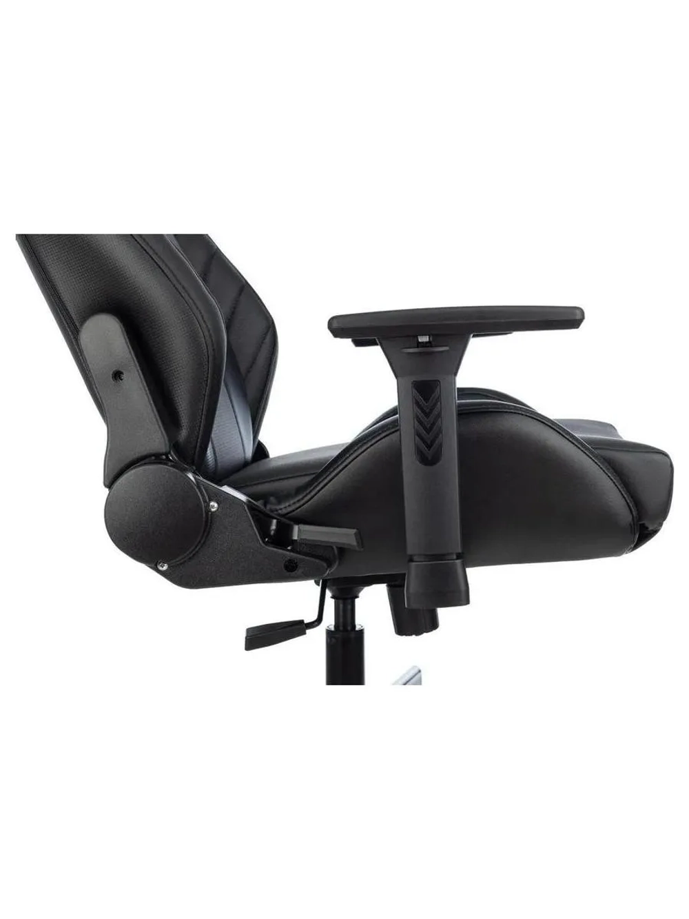 Кресло игровое Knight Thunder 5X черный эко.кожа крестов. металл