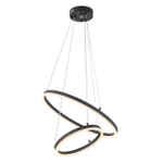 Подвесной светодиодный светильник 66Вт, 4816Лм, 3000-6500К, Ra>80, плавная регулировка мощности, изменение цветовой температуры, ночник, управление со смартфона, металл/акрил, черный