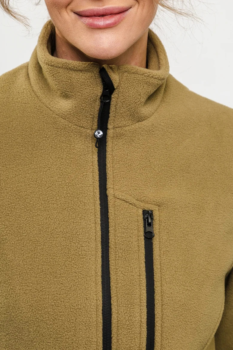 Кофта "НОХО" флисовая женская, цвет "Болотные угодья"