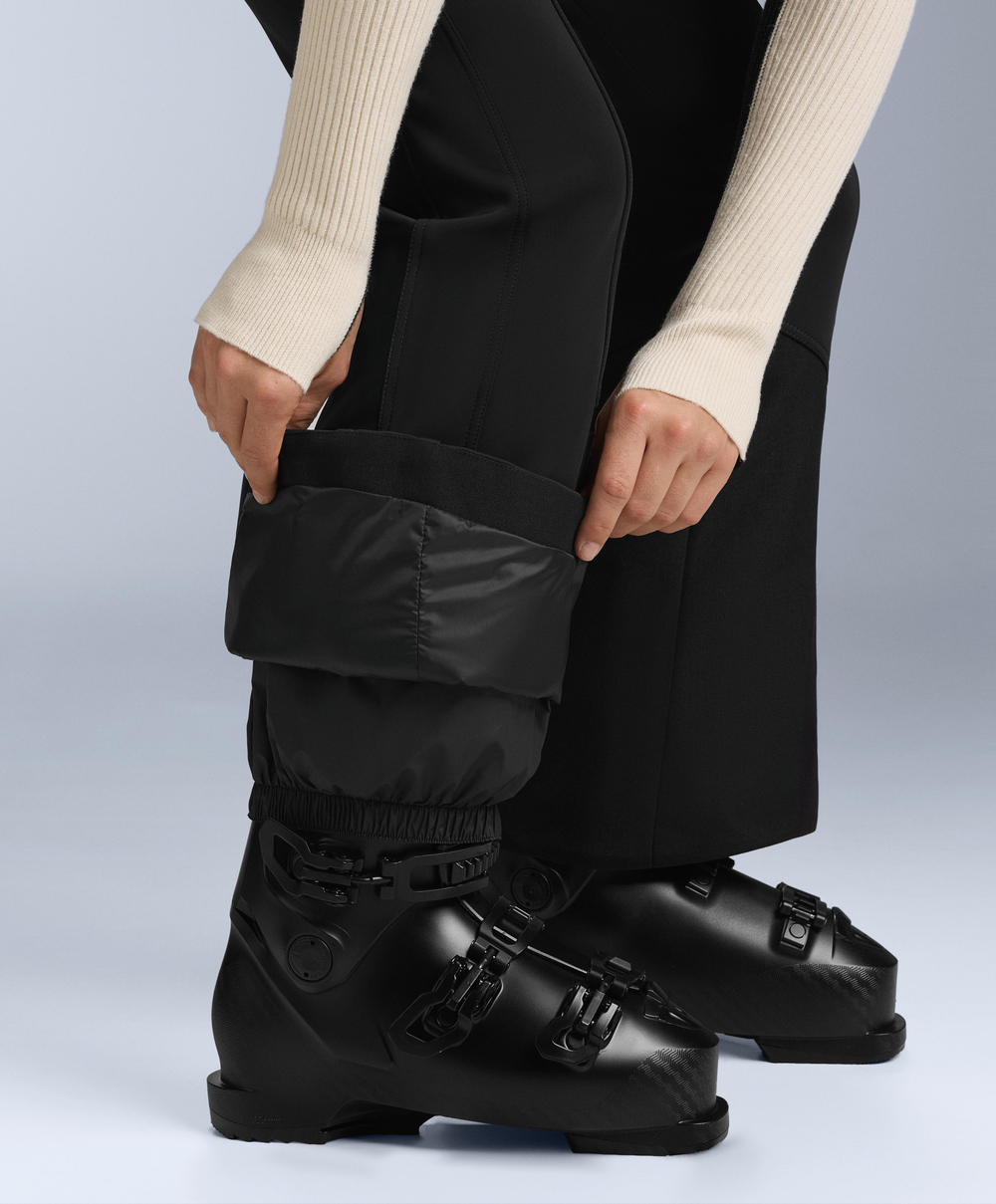 OYSHO Водонепроницаемые расклешенные эластичные брюки SKI с высокой посадкой, черный