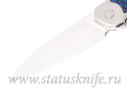 Нож TRILOBIT Blue CF FLIPPER Лопатин Игорьфотография - 2