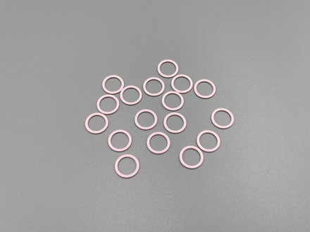 Кольца, 12 мм, Arta-F, металл, цветок миндаля (нежно-розовый) (Арт: KO/12-189), шт