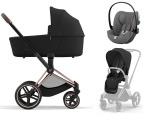 Коляска 3 в 1 Cybex Priam IV Rosegold и автокресло Cloud G i-Size Lava Grey Sepia Black