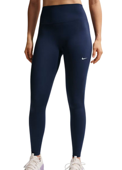 Леггинсы Nike One Seamless Front High Waisted Full Length - midnight navy/white