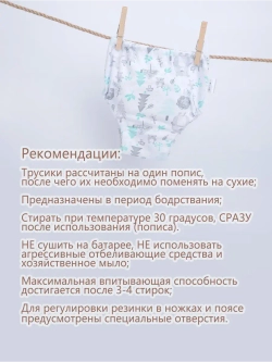 Трусики приучение к горшку многоразовые 3 шт