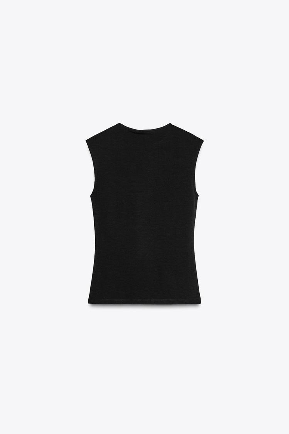 ZARA ТОП БЕЗ РУКАВОВ, ЧЕРНЫЙ