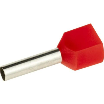 Наконечник-гильза двойная с изолир.фланцем 1 кв.мм красный (НШВИ2)