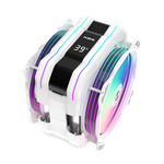 Кулер для CPU Alseye M120D Plus II, 2х120мм, 700-1900rpm, 4-pin, Al+Cu, белый/ARGB, 73.7CFM, 38.2дБ, 6-PIPE(сплошная термоплощадка), TDP 200Вт, LCD-дисплей, INTEL 1700/1200/115x/2011/2066/1366, AMD AM5/AM4, программный мониторинг температуры  (AS.01.01.0043)