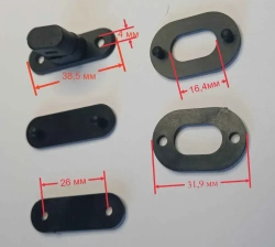 Пряжка поворотная с люверсами пластиковая 10 шт. / Поворотный замок