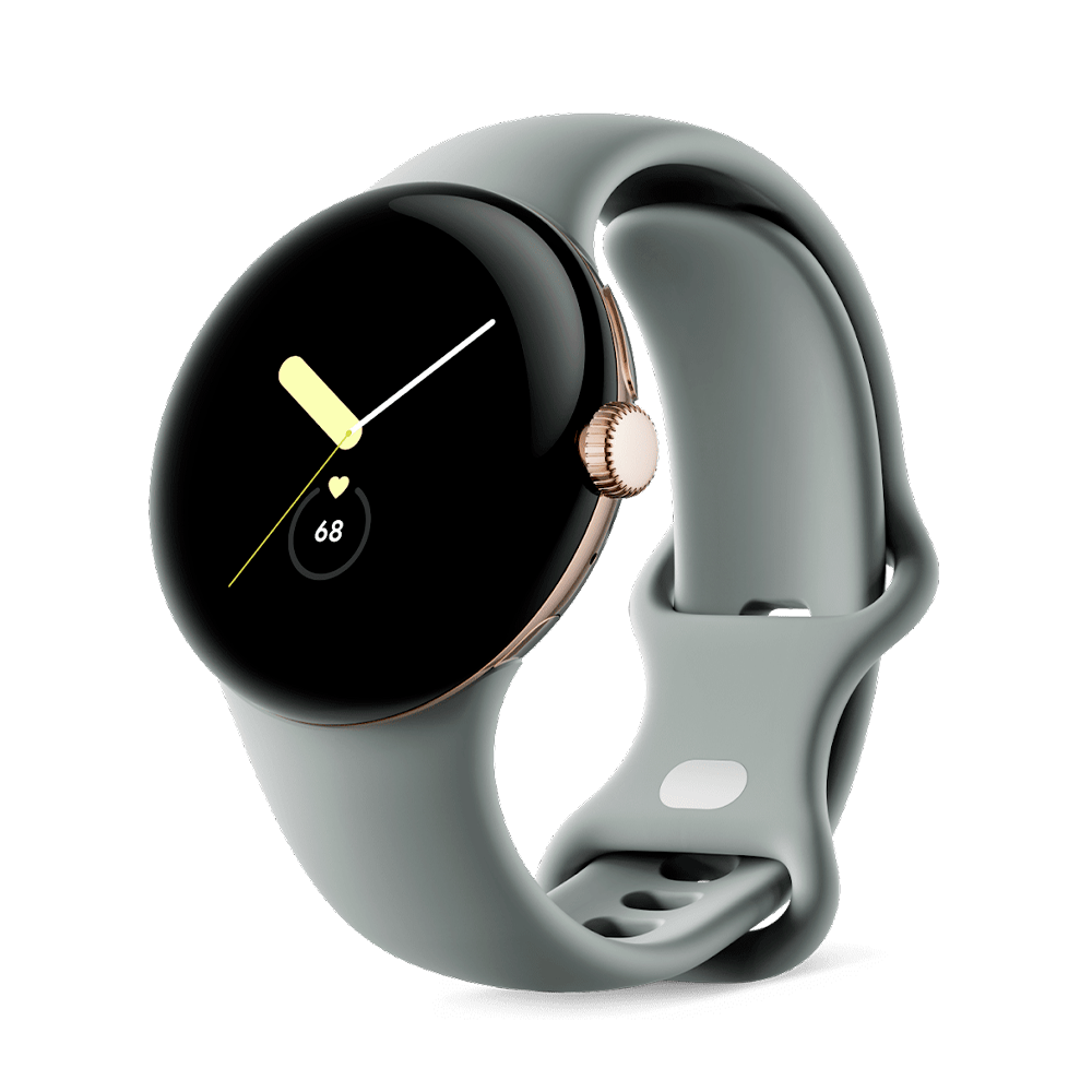 Умные часы Google Pixel Watch Wi-Fi 41mm, Champagne Gold/Hazel (Золотистый шампанский корпус, ремешок цвета орешник)