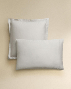 Zara Home - Атласная наволочка с подолом (300 нитей) 50x75 см