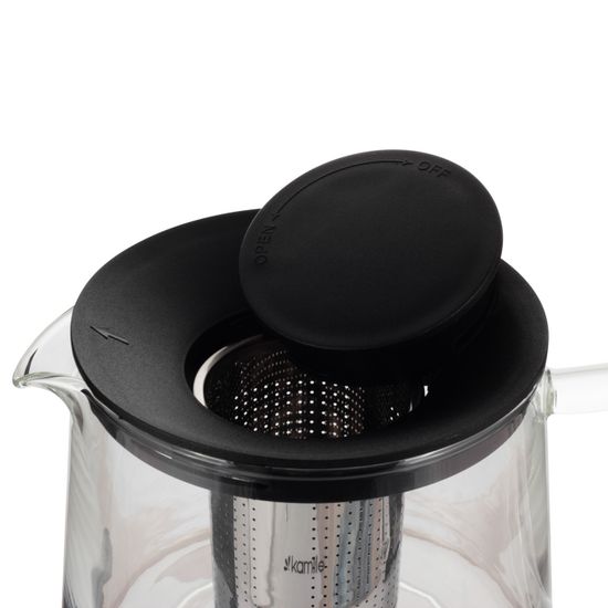 Стеклянный заварочный чайник 600 мл. Kamille KM 0776S со съемным ситечком