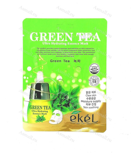 Маска тканевая с зеленым чаем GREEN TEA, EKEL, 25 мл.