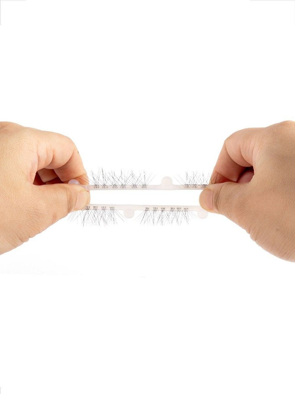 Эластичное кольцо с «ресничками» и 4 шариками (Цвет: белый с черным)