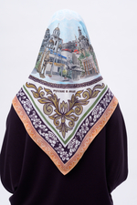 Платок «Связь времен» персиковый