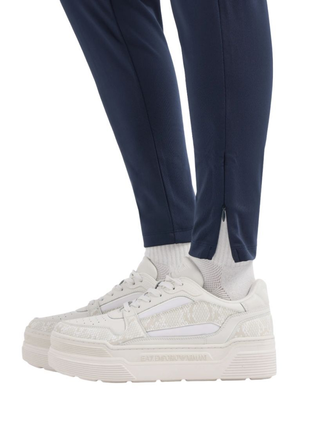 Женский теннисный костюм EA7 Woman Jersey Tracksuit - небесный