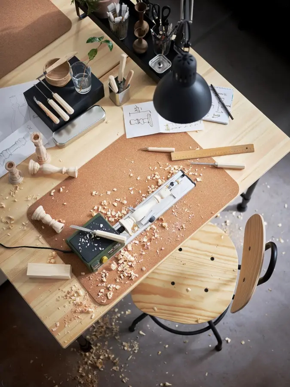 Письменный стол - IKEA KULLABERG, 110х70 см, под беленый дуб/черный, КУЛЛАБЕРГ ИКЕА