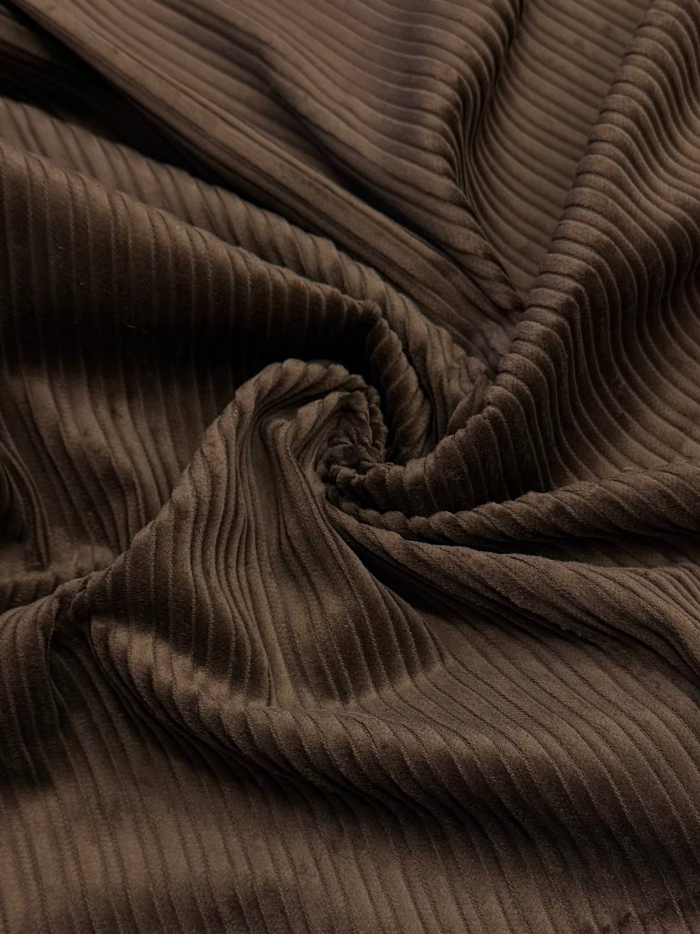 Вельвет хлопковый коричневый