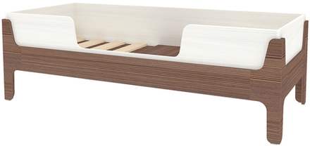 Кровать односпальная КарИВи Лотос  Бодего Темный Белое Дерево