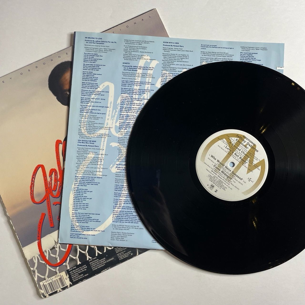 Винтажная виниловая пластинка LP Jeffrey Osborne Emotional (USA 1986)