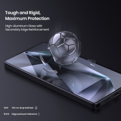 Стекло с прозрачными рамками от Nillkin для Samsung Galaxy S25 Ultra, серия H+Pro Anti-Explosion Glass Screen Protector (в комплекте ванночка для установки)