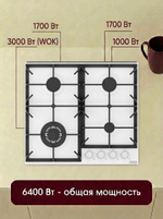 газовая поверхность KM 506 W