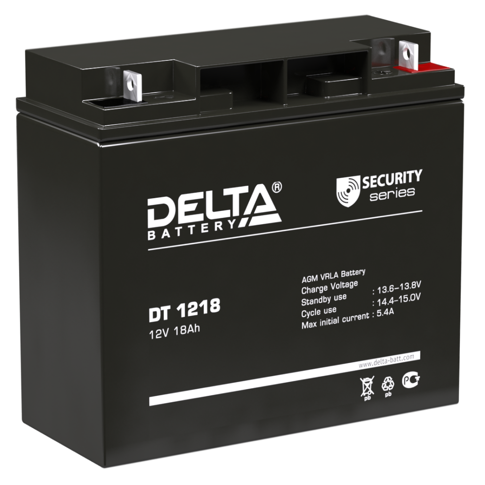Аккумулятор DT 1218 DELTA 12В 18Ач
