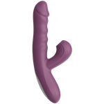 Силиконовый вибратор с эффектом фрикций Purple SW3028