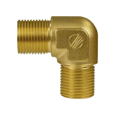 Переходник (угловой) 1/4внеш-1/4внеш, 350bar, латунь