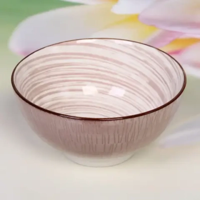 Салатник керамический «Тоскана» 600мл 13*6см кремовый