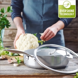 GreenPan Сковорода Venice Pro 28 см 4,8 л everyshine светло-серая с крышкой