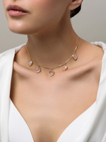 Чокер "Amour" с розовым кварцем Gold