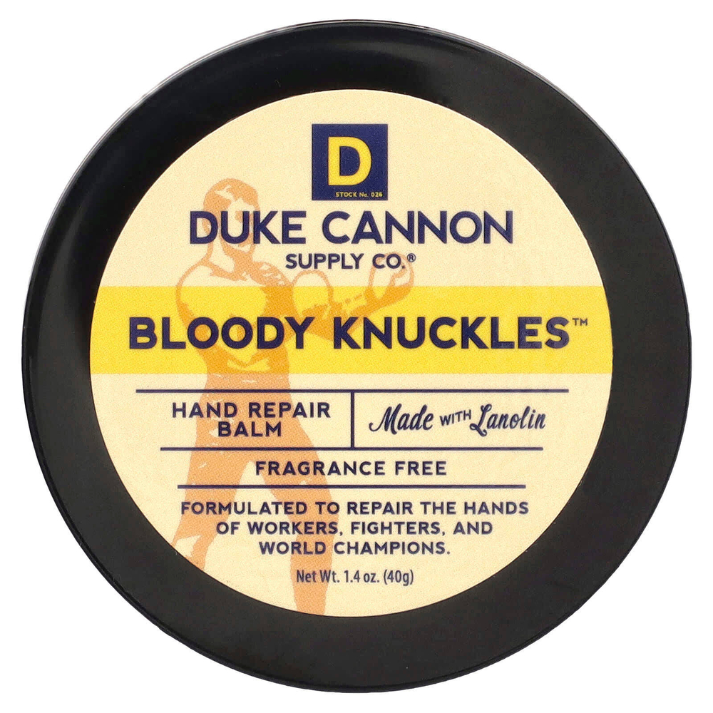 Duke Cannon Supply Co., Bloody Knuckles ™, восстанавливающий бальзам для рук, без отдушек, 40 г (1,4 унции)