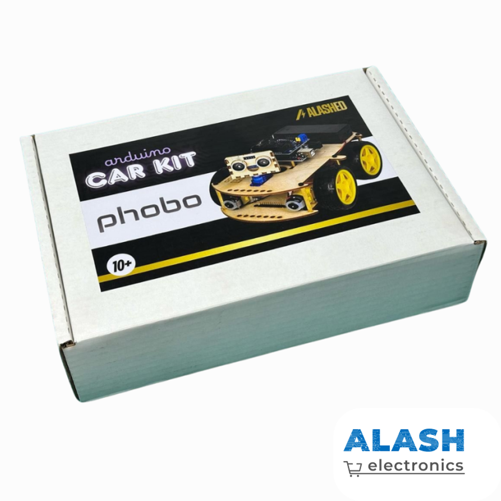Набор для сборки колесного робота машинки Alashed Phobo Arduino 4WD BT Smart Car kit V2.0
