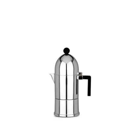 Alessi - Алюминиевая турка кофеварка под давлением La Cupola на 3 чашки. / артикул   A9095/3 B  / GTIN 8003299920815