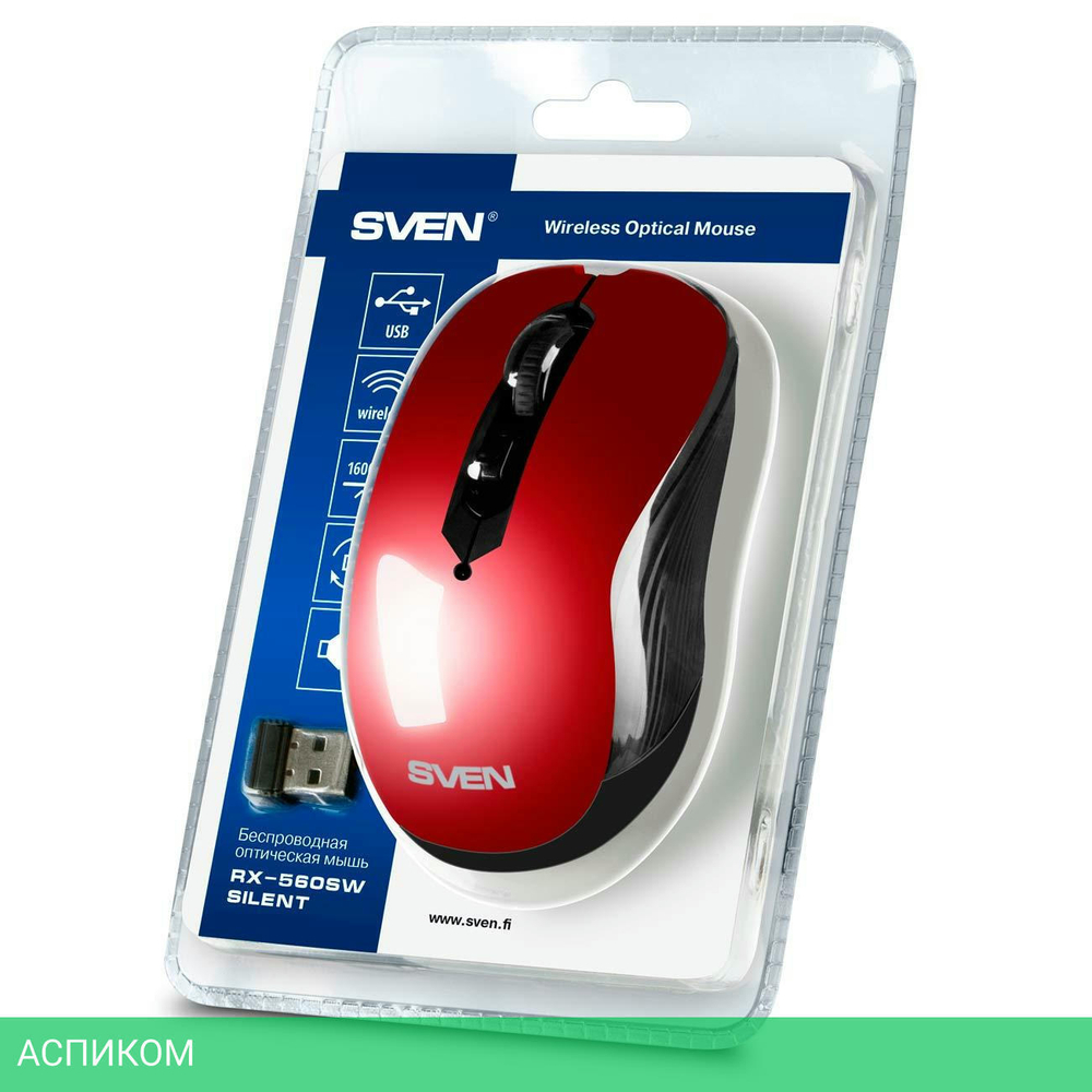 Мышь Sven RX-560SW красный (SV-017071)