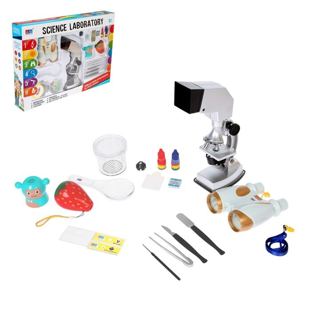 УЦЕНКА Набор игровой "Научная лаборатория", микроскоп с аксессуарами   7608307