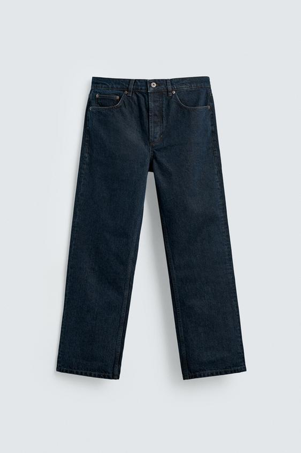 ZARA ДЖИНСЫ STRAIGHT FIT, СИНИЙ